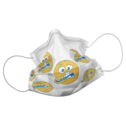 Face Mask Smiley Yellow - Маски с ластик усмивки жълта