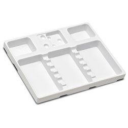 White plastic tray - eднократна тарелка гладка бяла