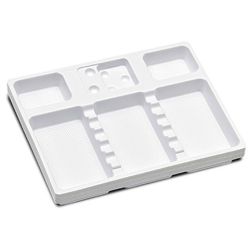 White plastic tray - eднократна тарелка делукс 400 бр.
