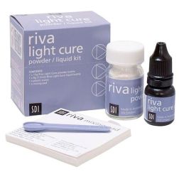 Riva Light Cure Glass Ionomer Kit - Фотополимеризиращ цимент комплект Рива