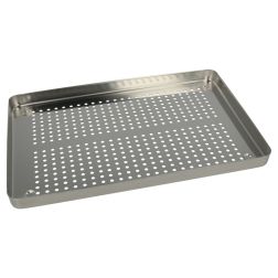 Standard tray stainless steel, bottom perforated - Стоманена тава перфорирана